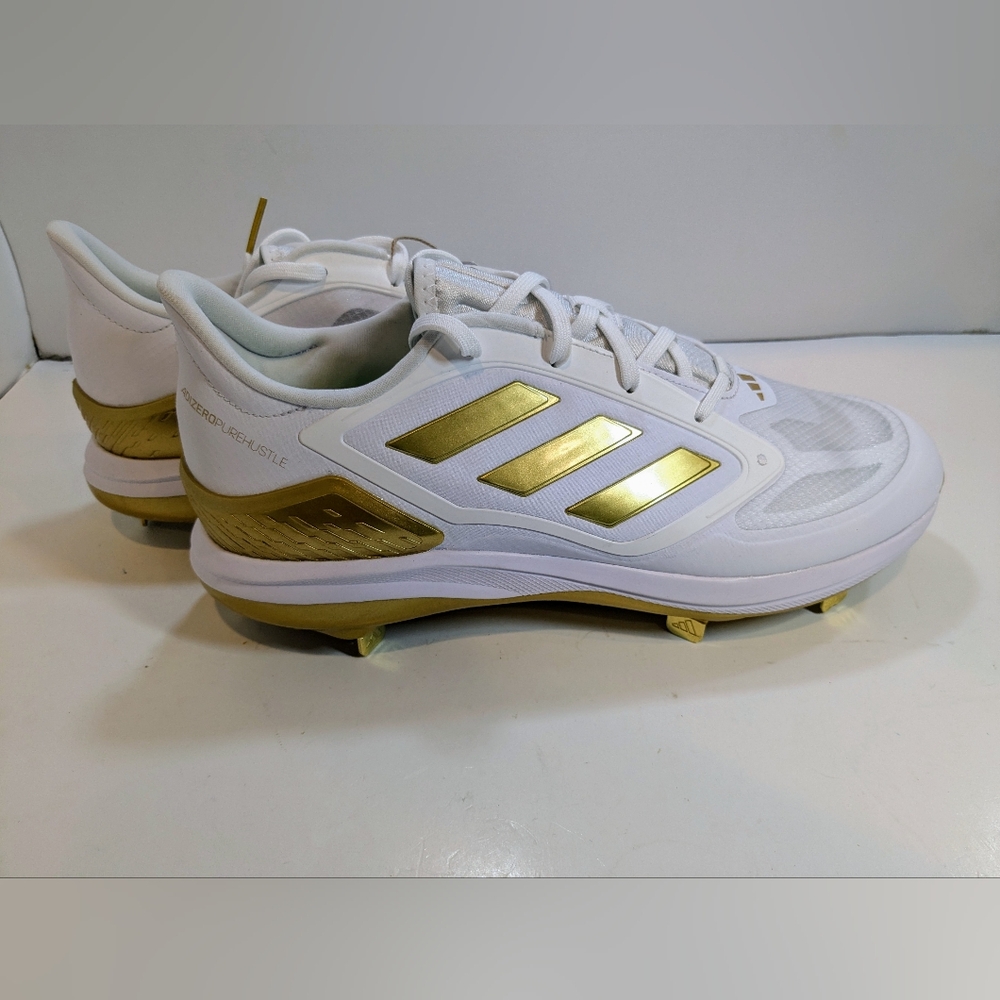 Adidas Adizero PureHustle Softball Women’s 12 Gold White IG7132‎  Mens  10.5...